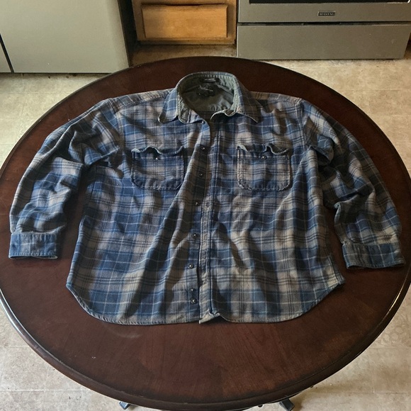 Outdoor Exchange Other - Outdoor Exchange- Blue Plaid Flannel Shirt Jacket